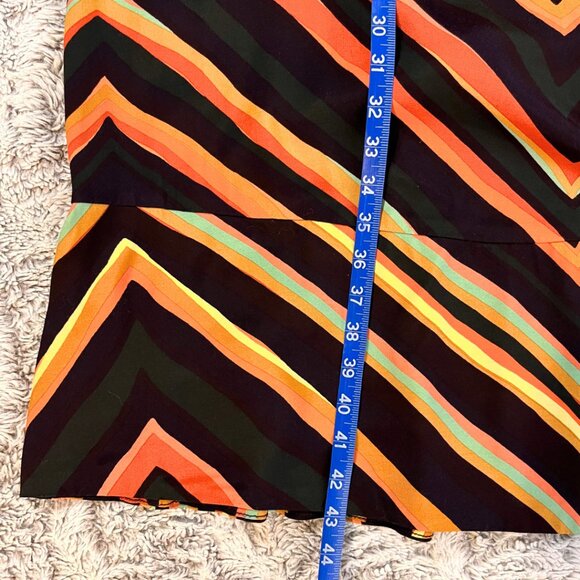 Anthropologie Runi Chevron Slip Dress Women's Size Medium - Picture 6 of 8